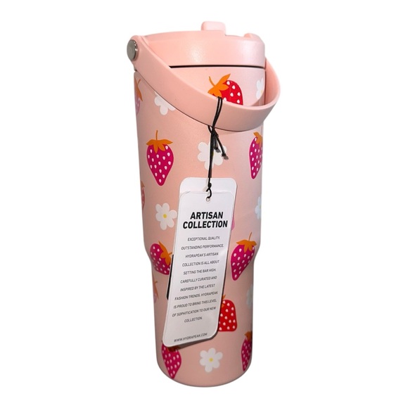 Hydrapeak Other - HYDRAPEAK Strawberry Design Artisan Collection Flip-Up Spout Top Summer Spring